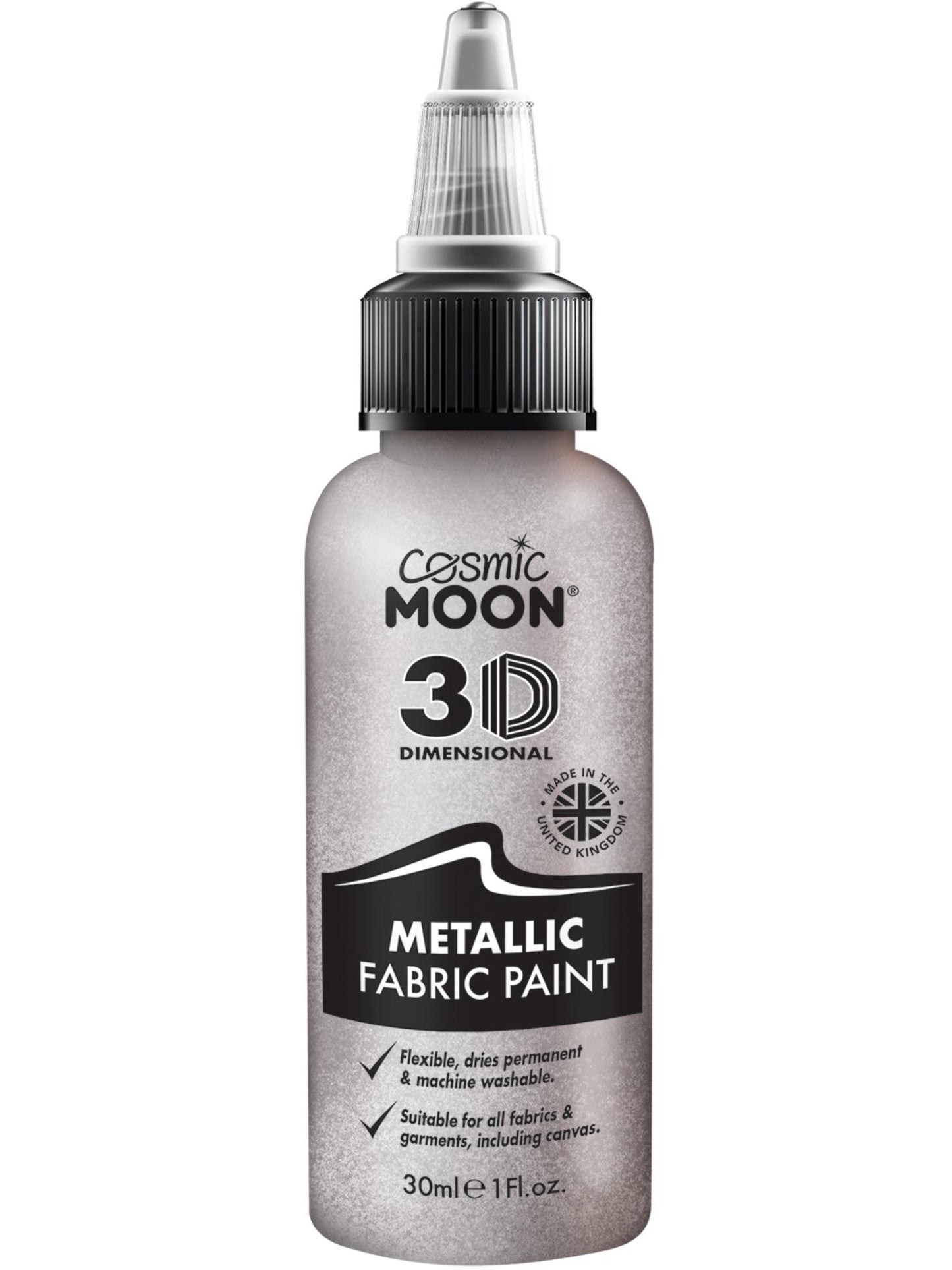 Cosmic Moon Metallic Fabric Paint, Silver Wholesale