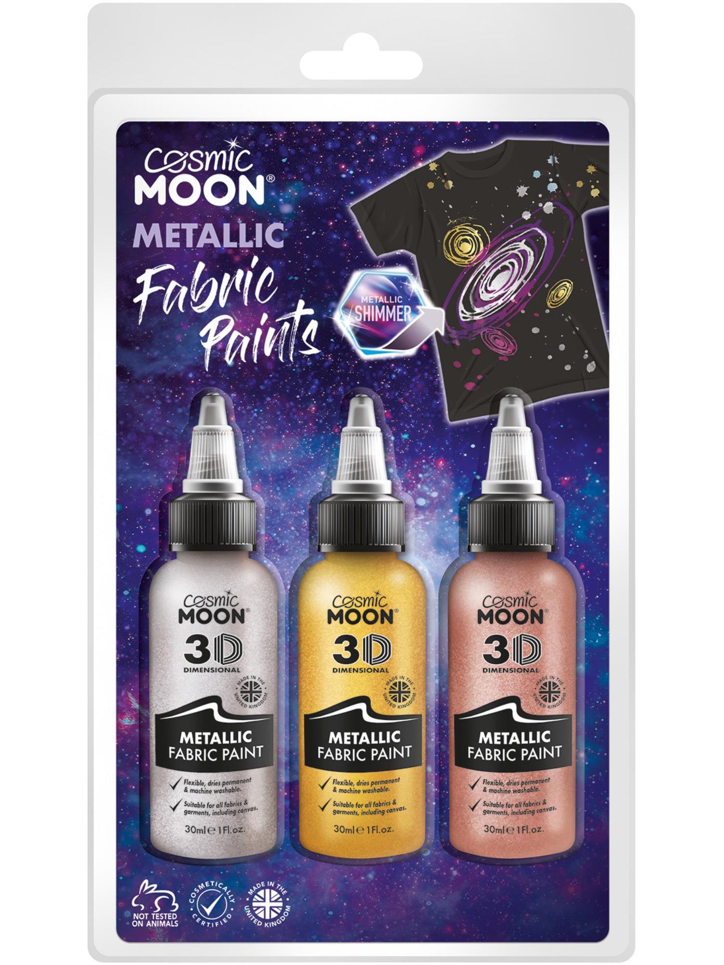 Cosmic Moon Metallic Fabric Paint, Wholesale