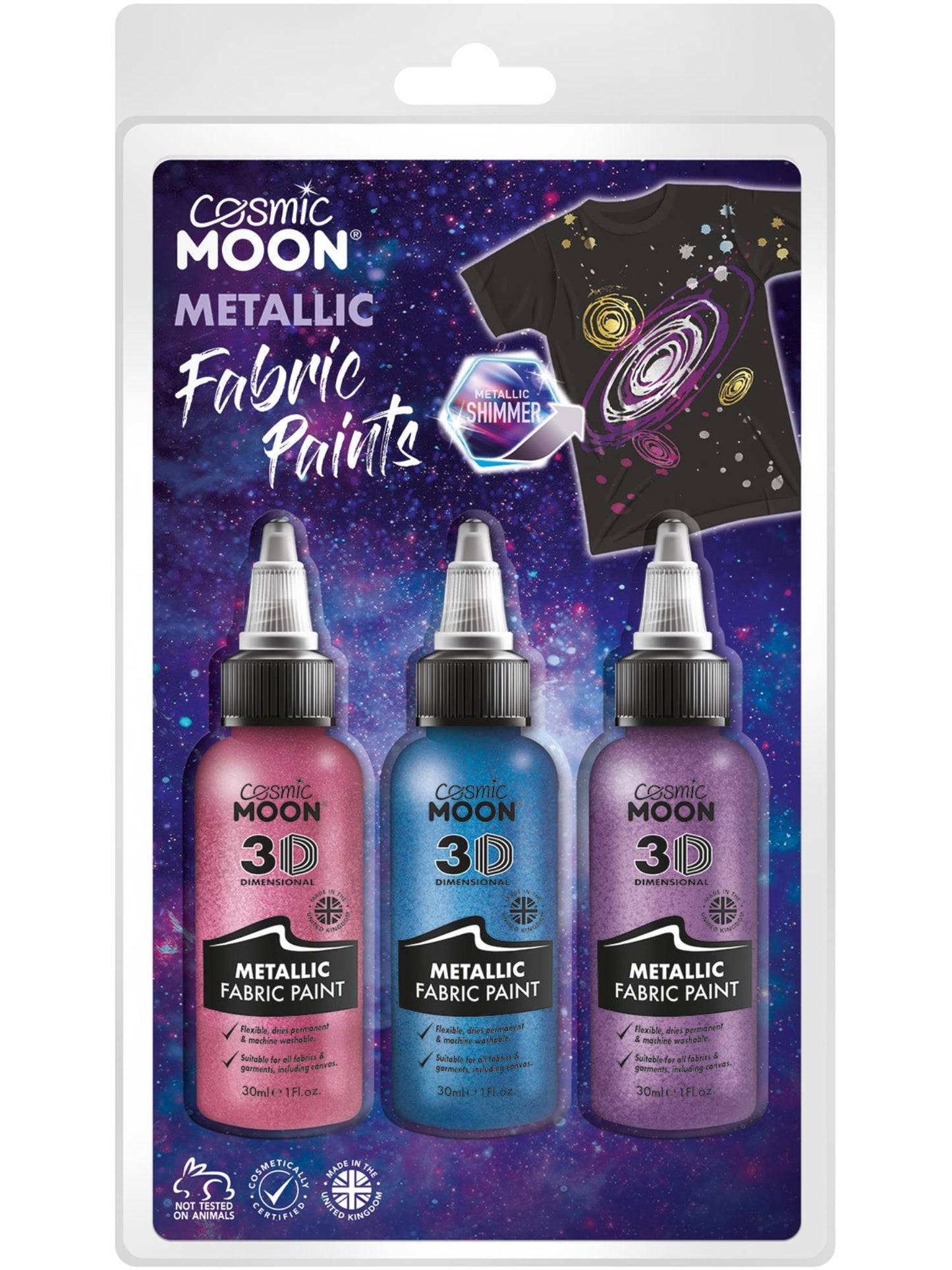 Cosmic Moon Metallic Fabric Paint, Wholesale