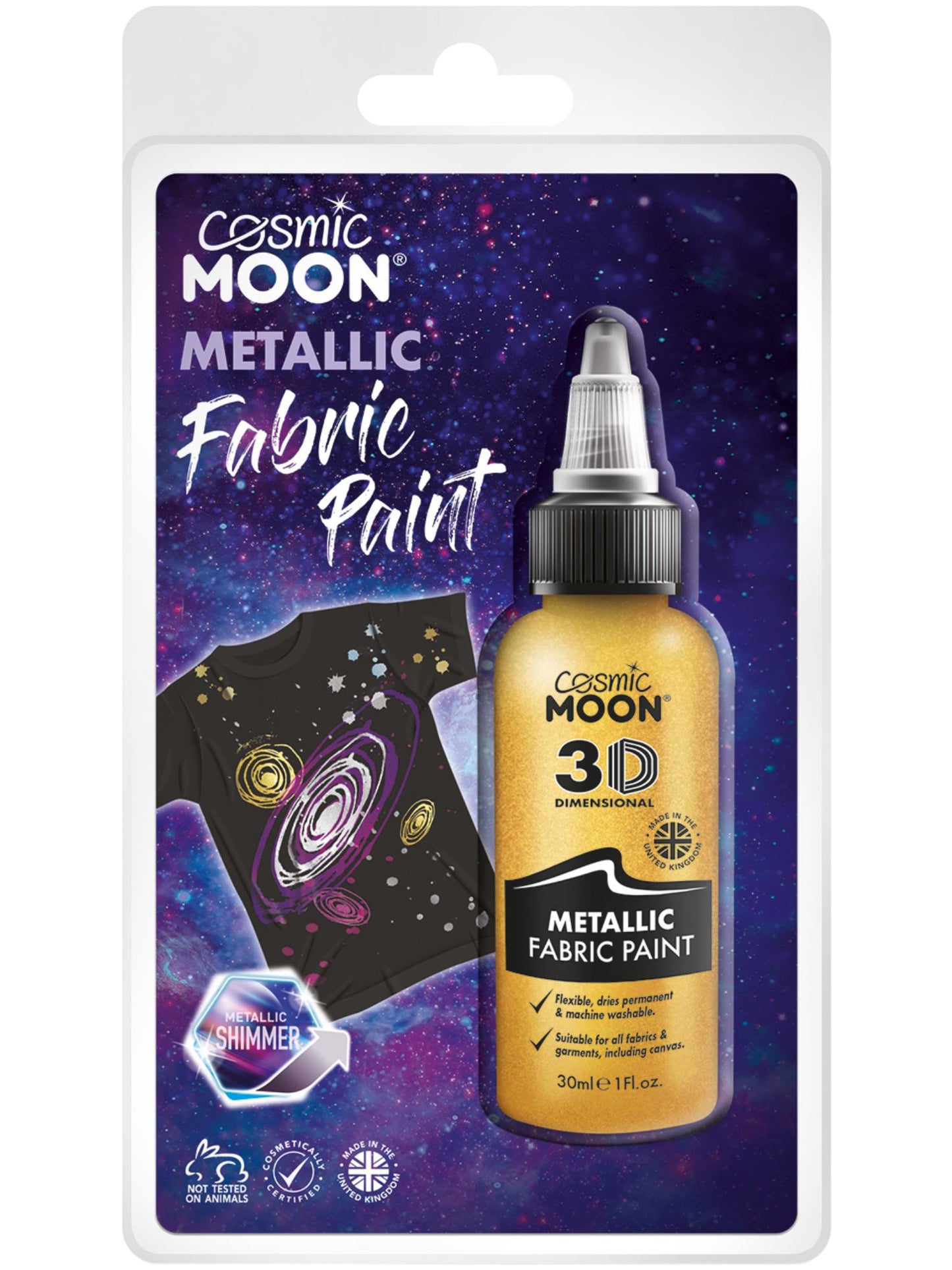 Cosmic Moon Metallic Fabric Paint, Gold Wholesale