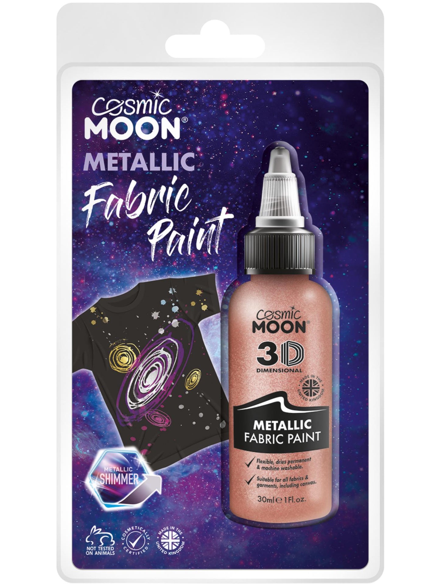 Cosmic Moon Metallic Fabric Paint, Rose Gold Wholesale