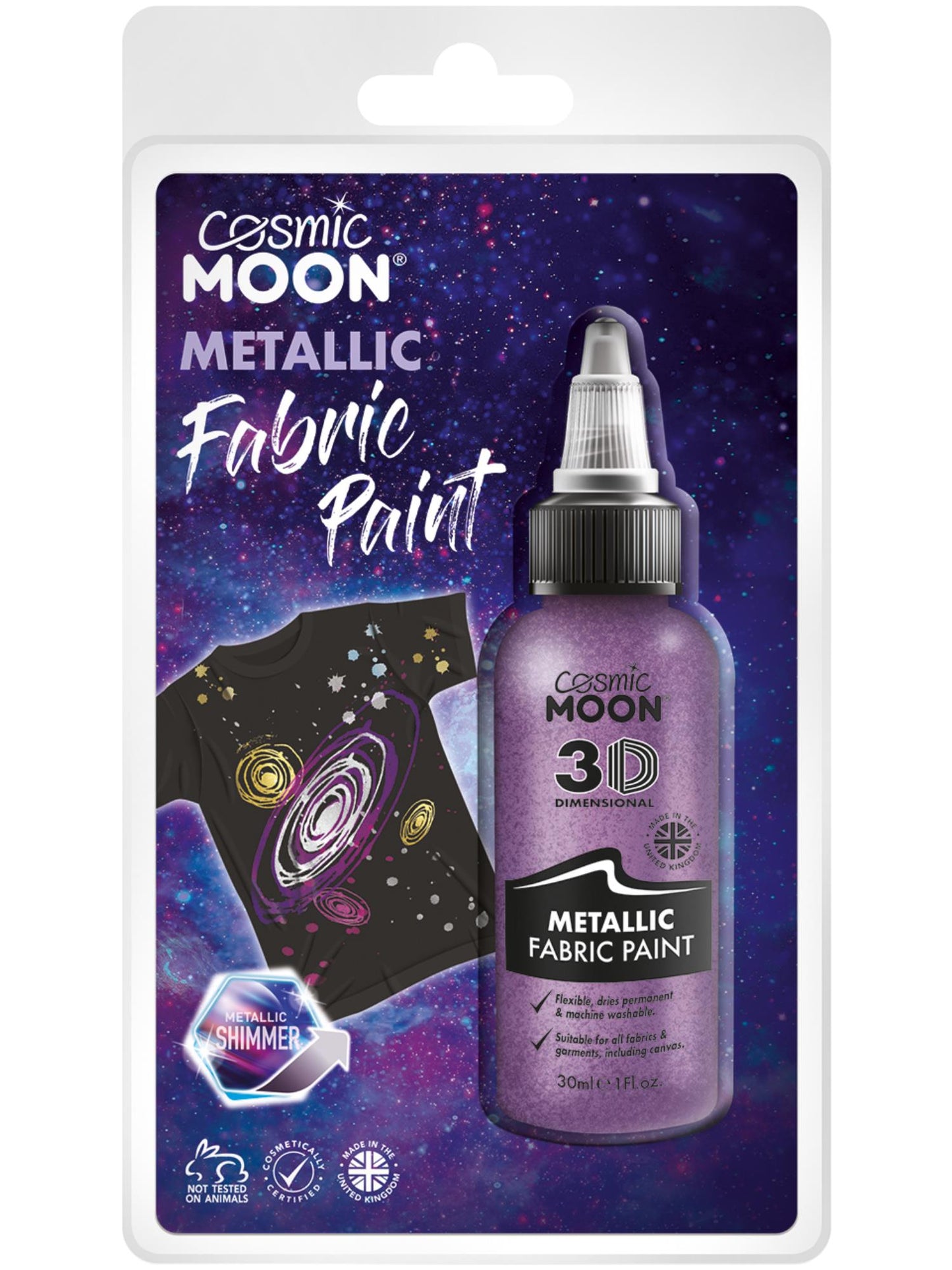 Cosmic Moon Metallic Fabric Paint, Purple Wholesale