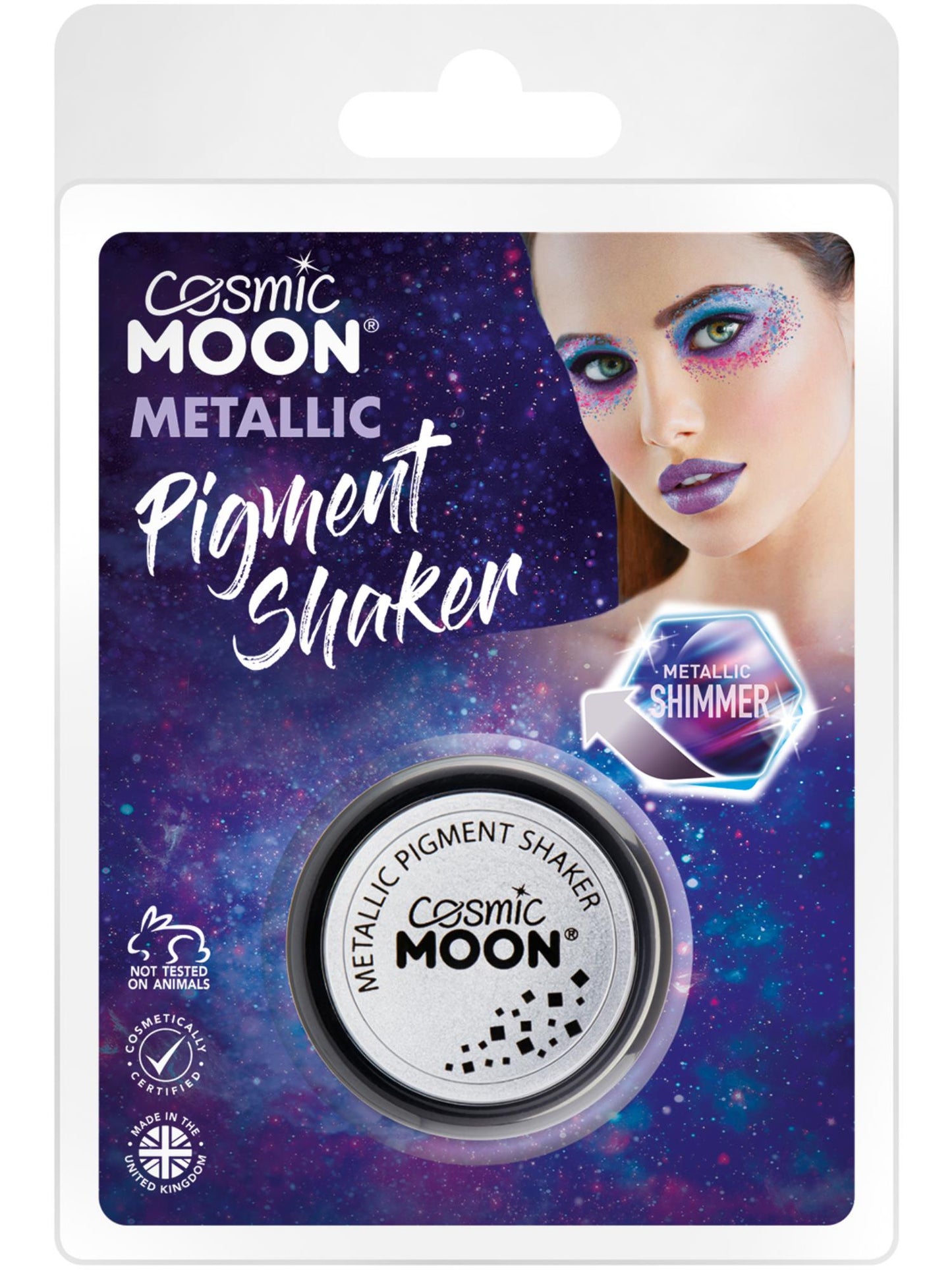 Cosmic Moon Metallic Pigment Shaker, Silver Wholesale