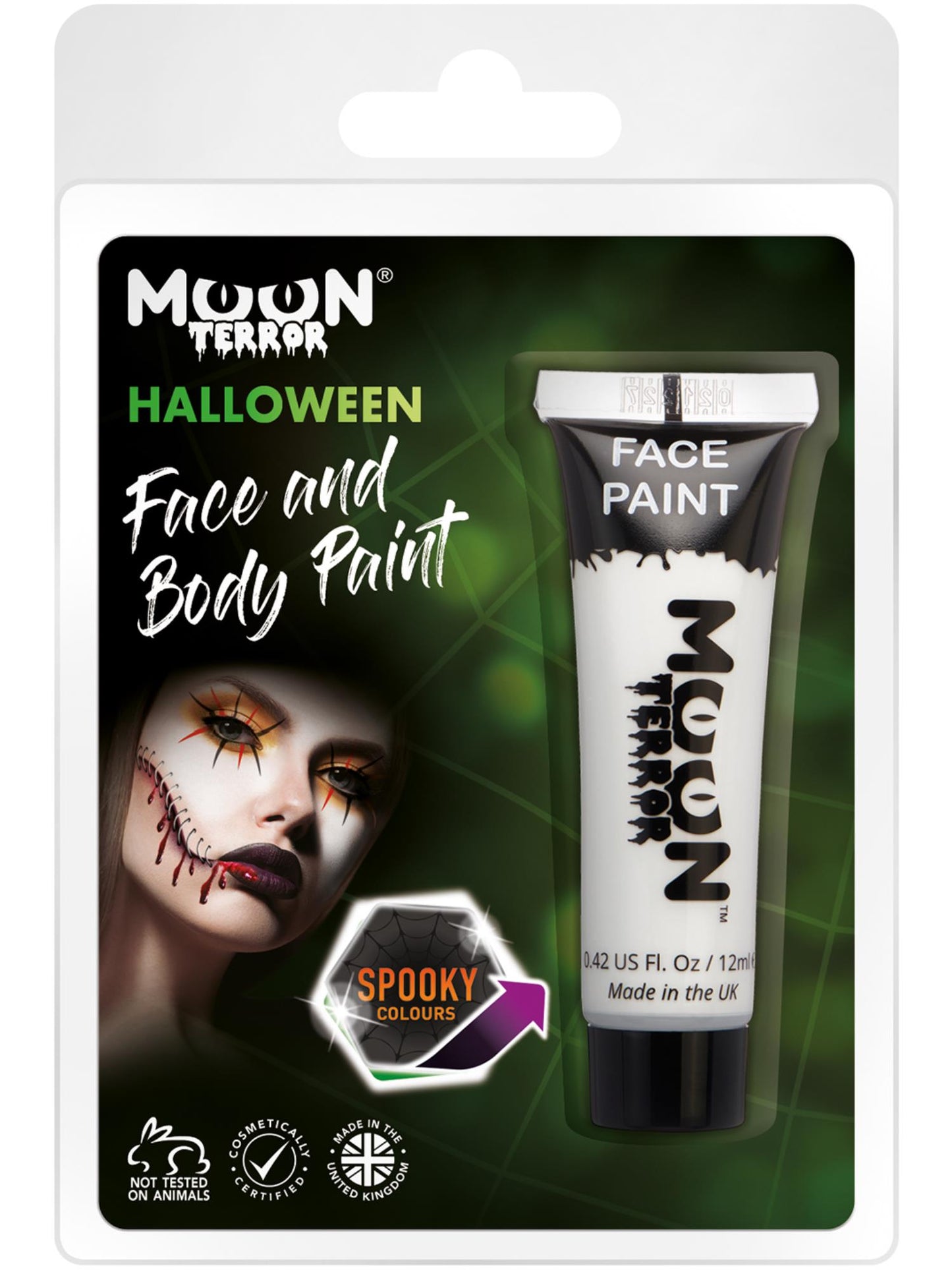 Moon Terror Halloween Face & Body Paint, White Wholesale