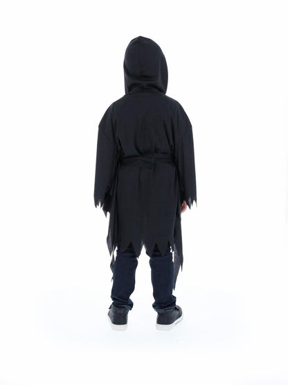Kostüm Schreiergespenst, Schwarz, mit Kapuzengewand und Gürtel
