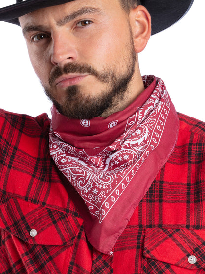 Cowboy-Halstuch, Rot, Western-Design