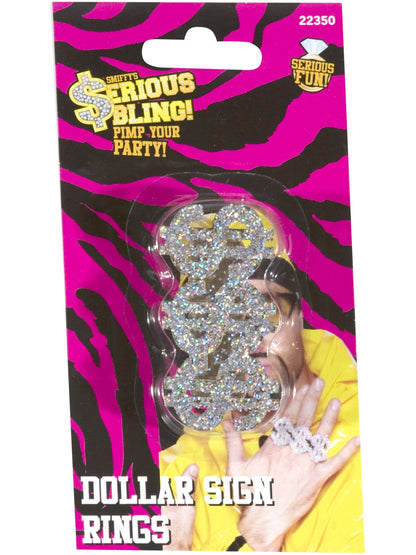 3 in 1 Dollar Rapper Ring, Silber