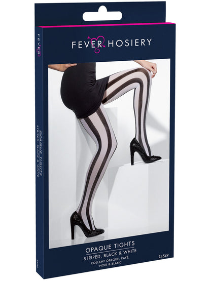 Opaque Tights, Black & White  Wholesale