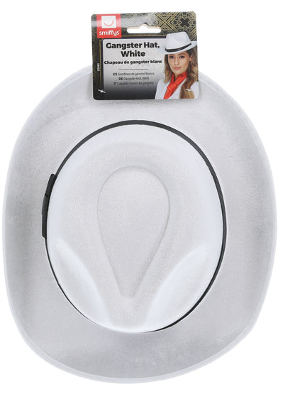 Gangster Hat, White  Wholesale