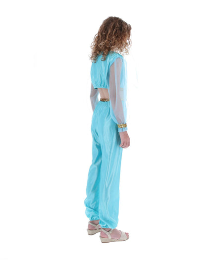 Costume de princesse arabe, comprend pantalon, haut et coiffe