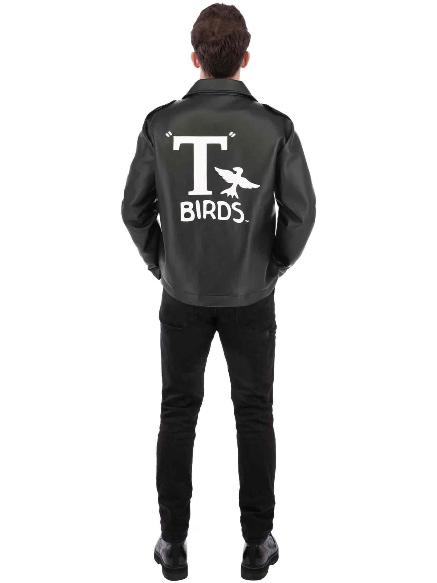 Veste Grease T-Birds, Noir, avec logo brodé
