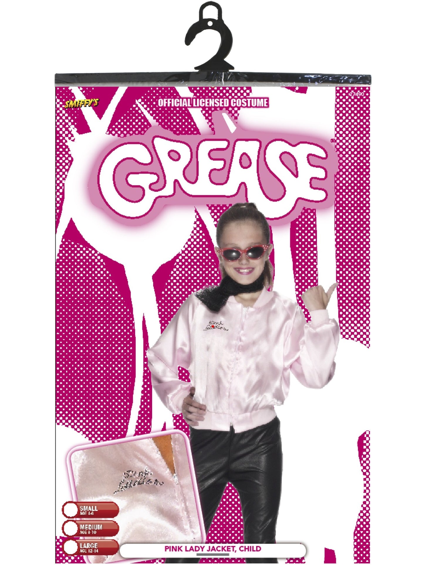 Cazadora de las Pink Ladies de Grease, Rosa, con logotipo