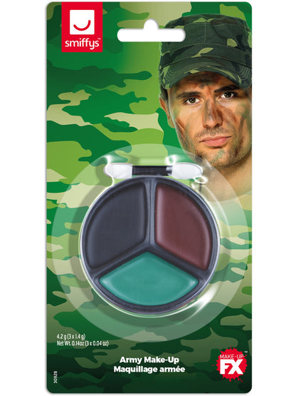 Smiffys Make-Up FX, Army Camouflage Kit, Grease, M  Wholesale