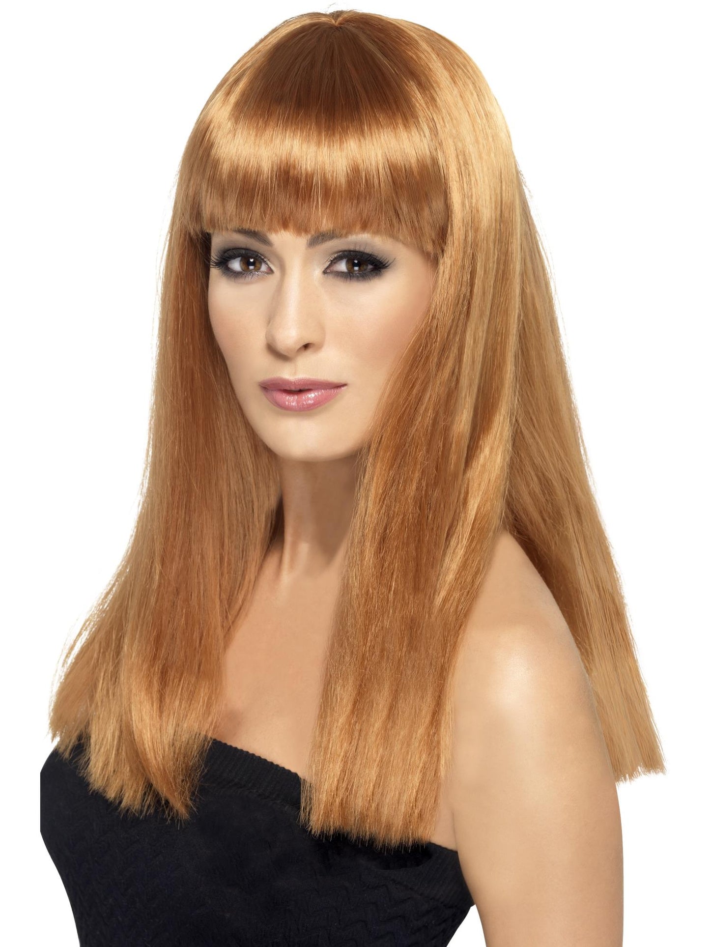 Glamourama Long and Straight Wig with Fringe  Wholesale