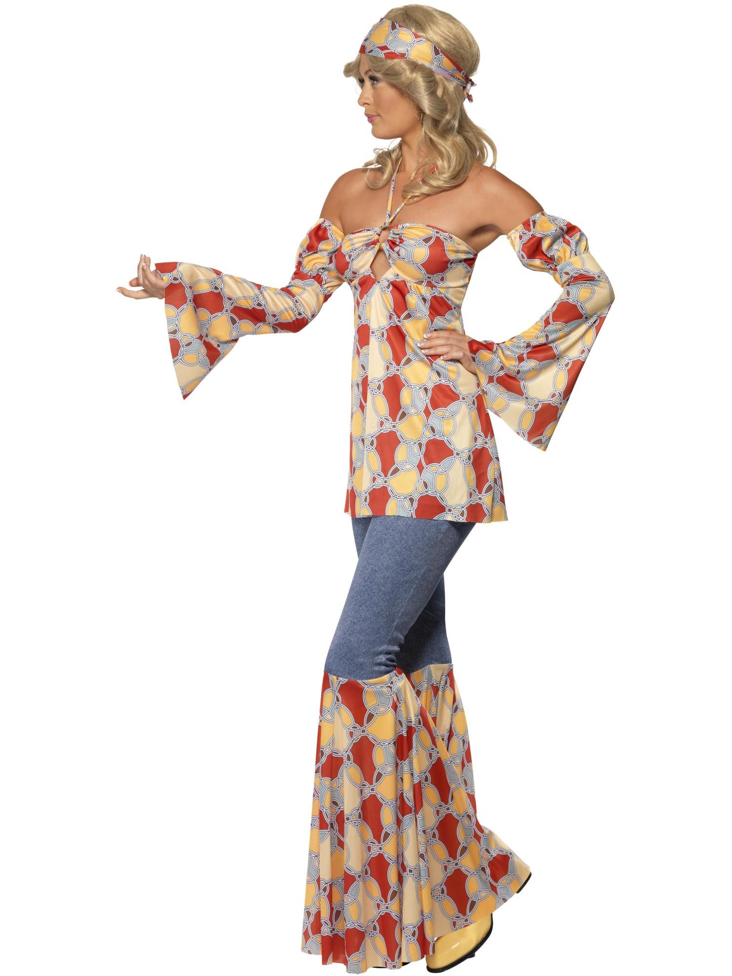 Vintage Hippy 70s Costume, Multi-Coloured  Wholesale