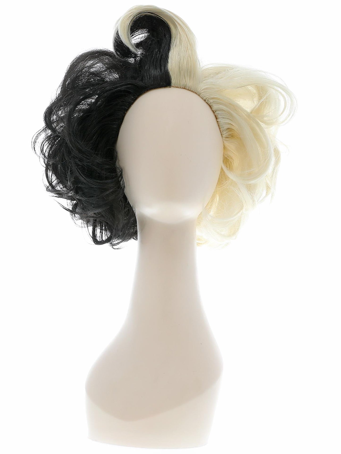 Peluca de mala mujer, Negra y rubia, Deluxe