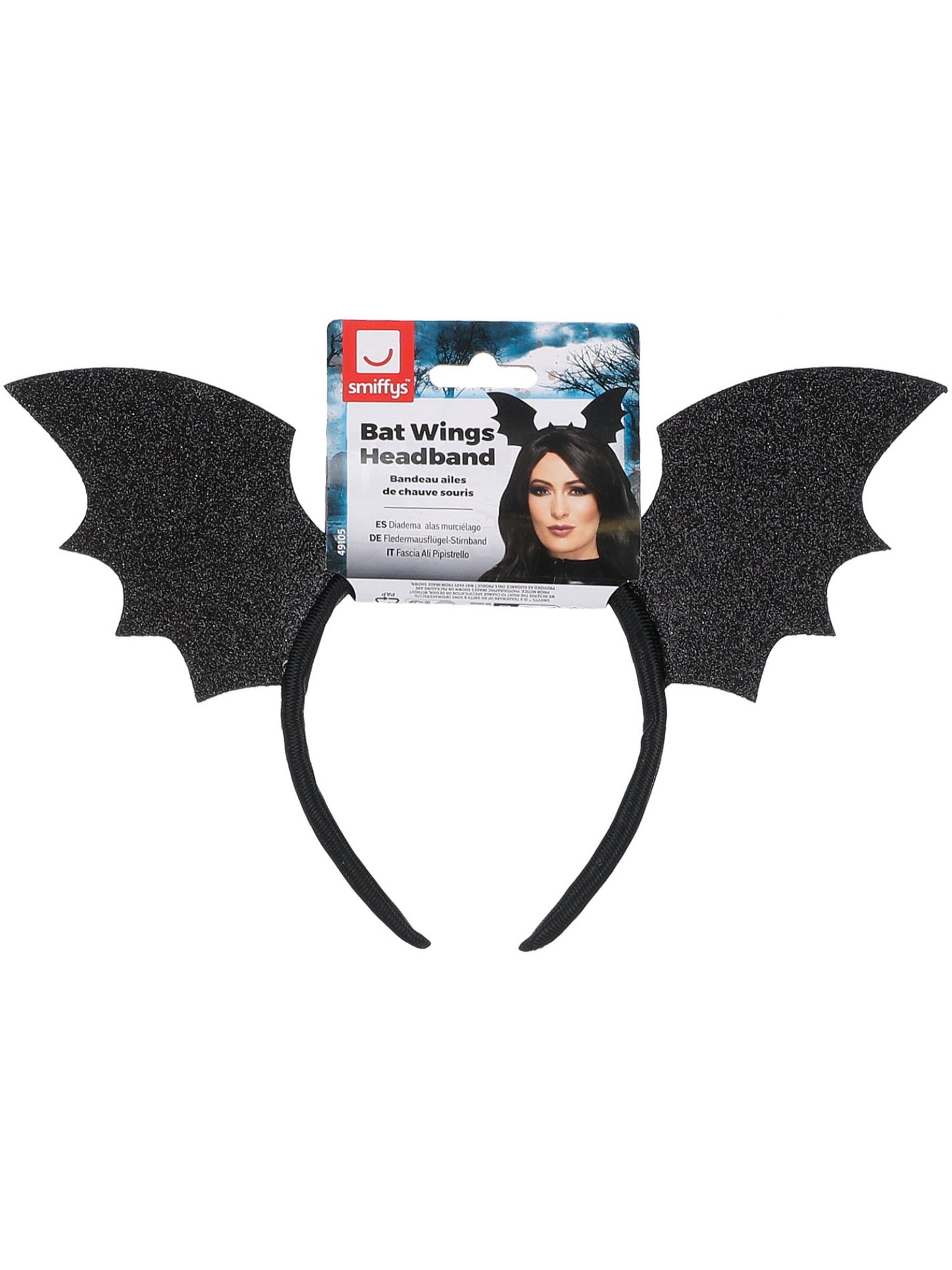 Bandeau ailes de chauve souris, Noir