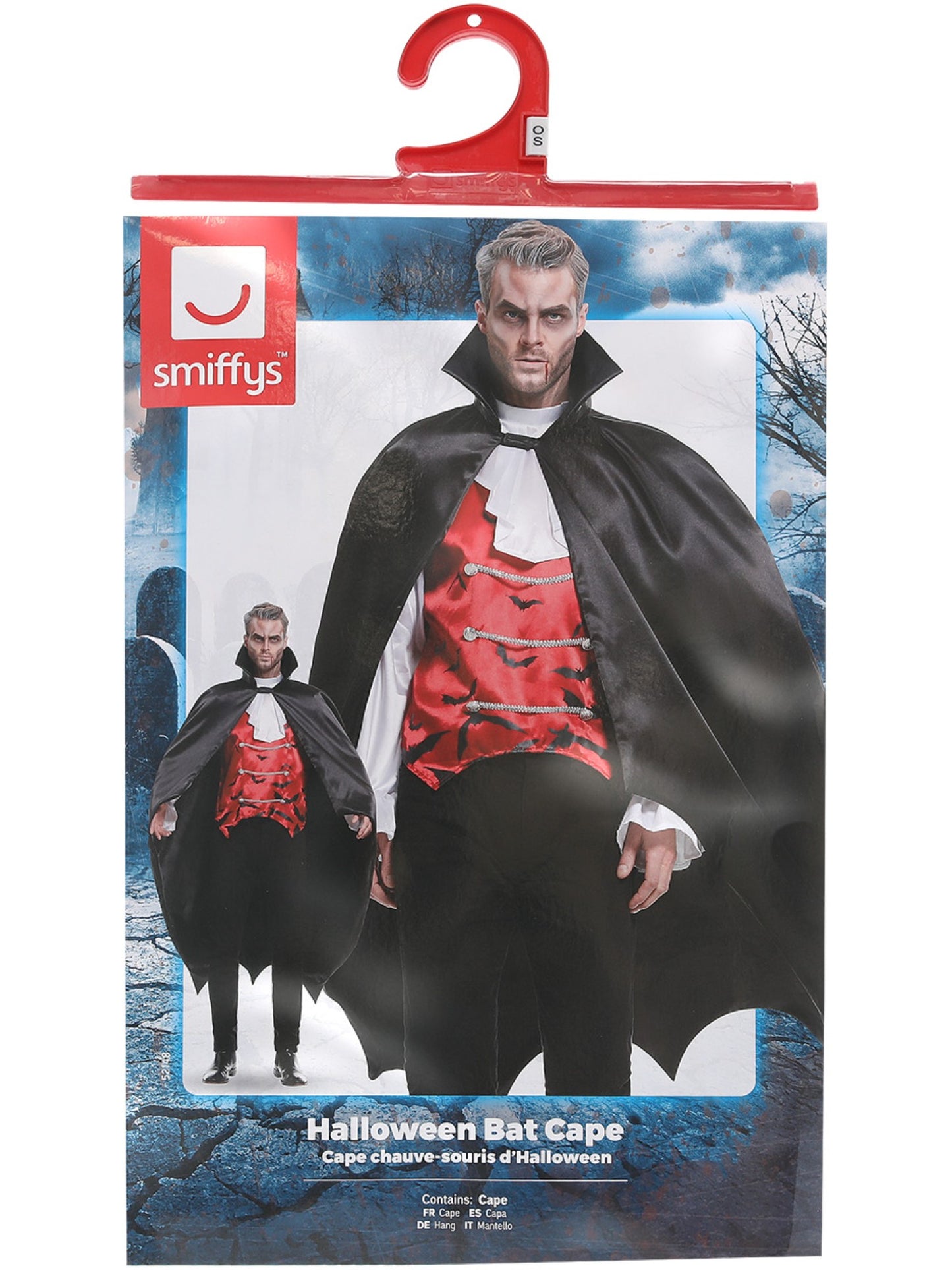 Capa de murciélago de Halloween, Negro