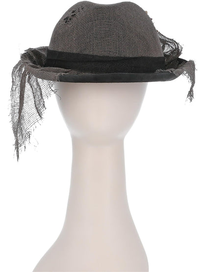 Sombrero Trilby estilo gótico de lino envejecido