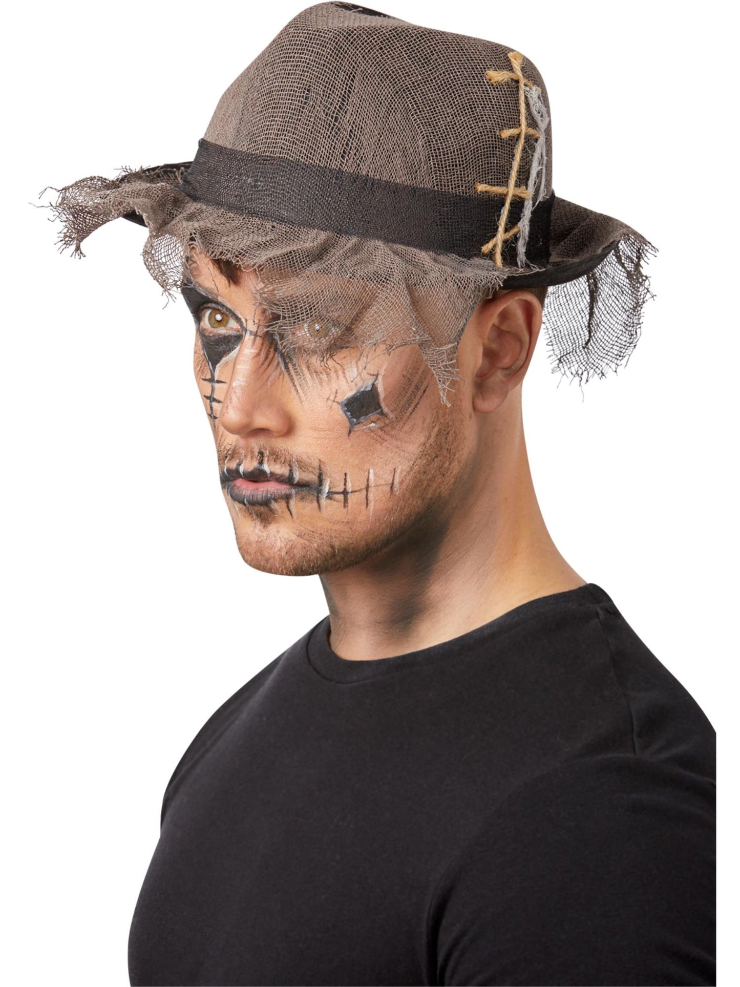 Sombrero Trilby estilo gótico de lino envejecido