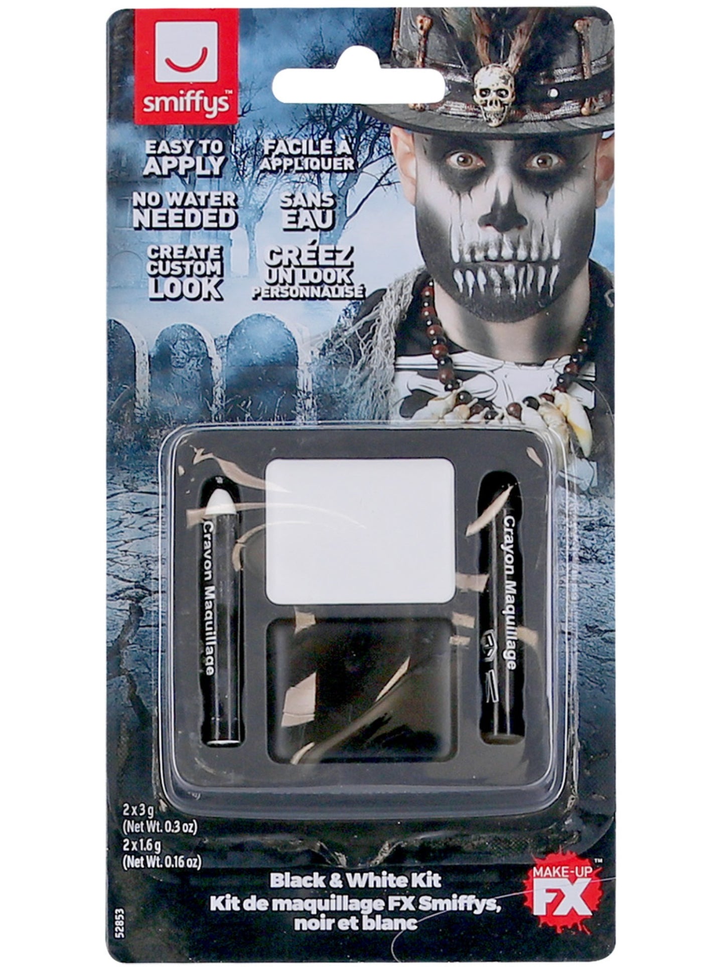 Smiffys Make-Up FX, Black & White Kit  Wholesale