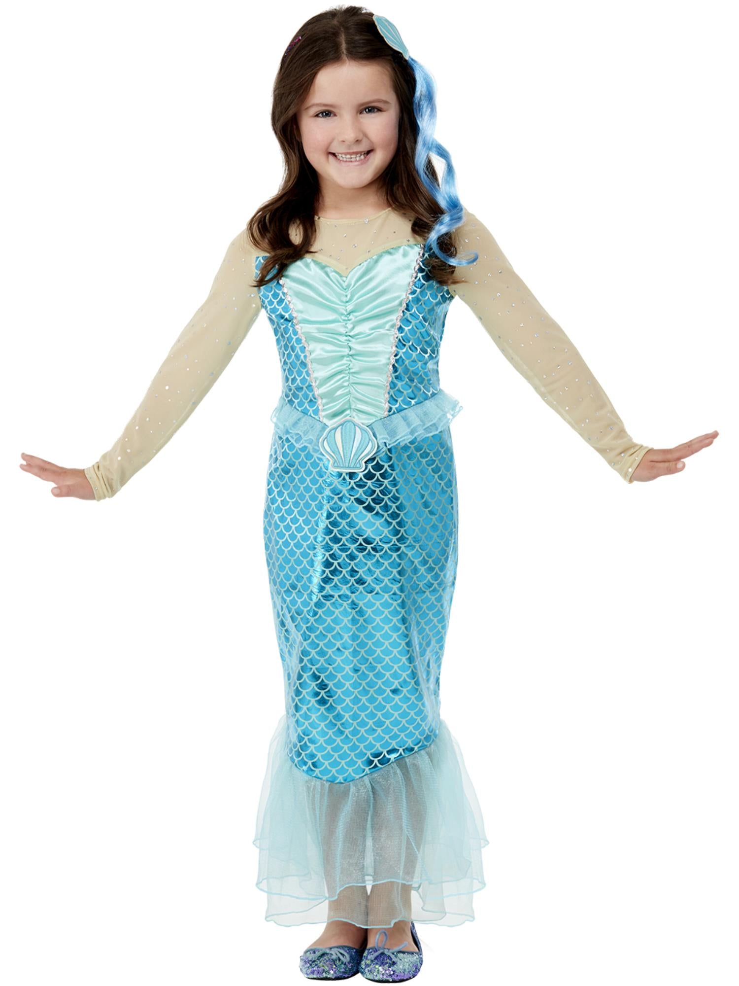 Smiffys Meerjungfrau Kostüm Für Mädchen – Inkl. Kleid & Haar-Accessoire, Größe 10–12 Jahre (Taillen- & Brustumfang Beachten)