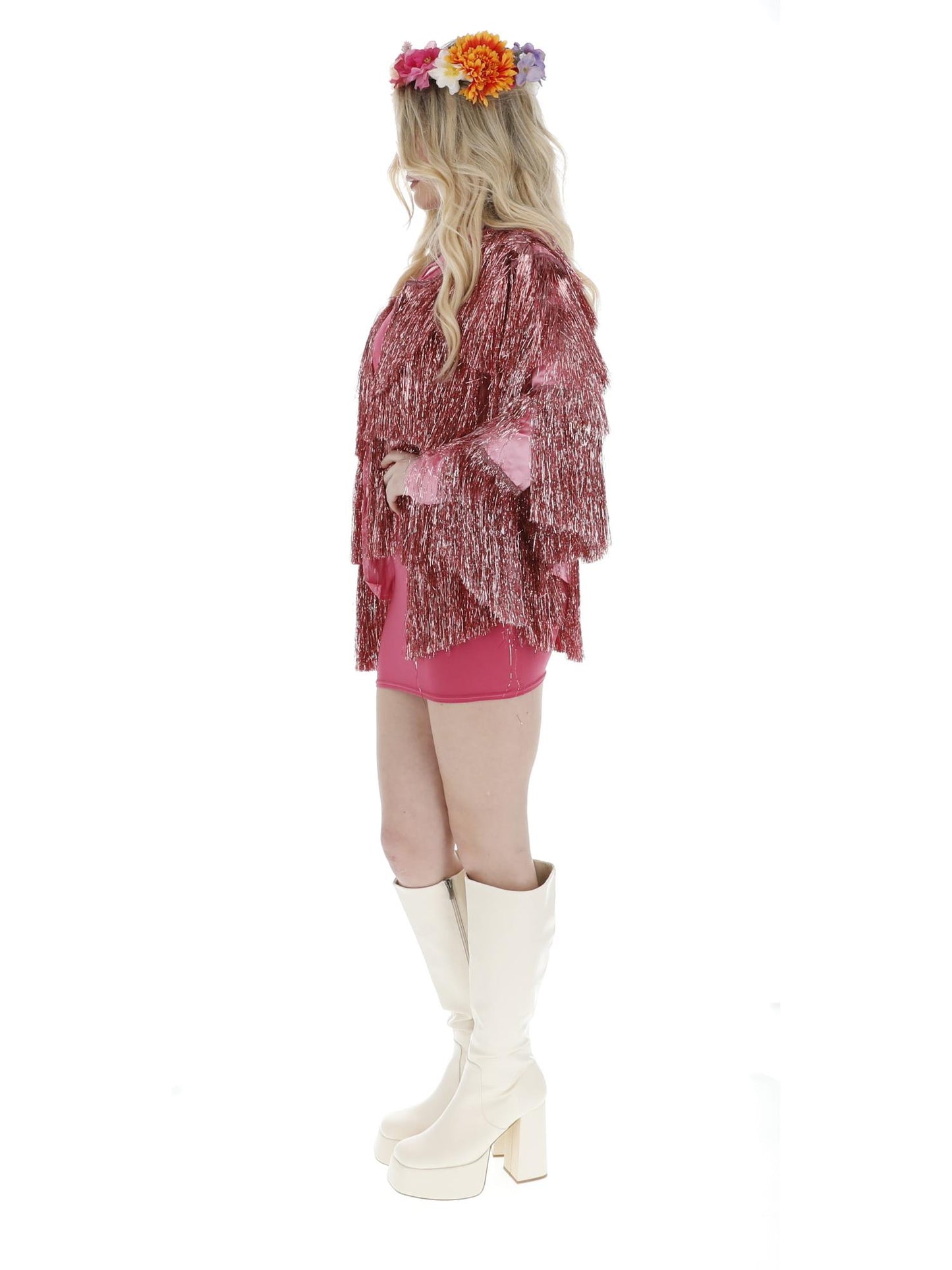 Chaqueta festivalera Tinsel de Fever, Rosa