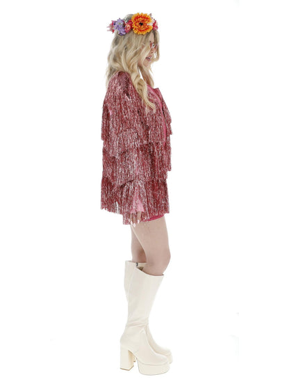 Chaqueta festivalera Tinsel de Fever, Rosa