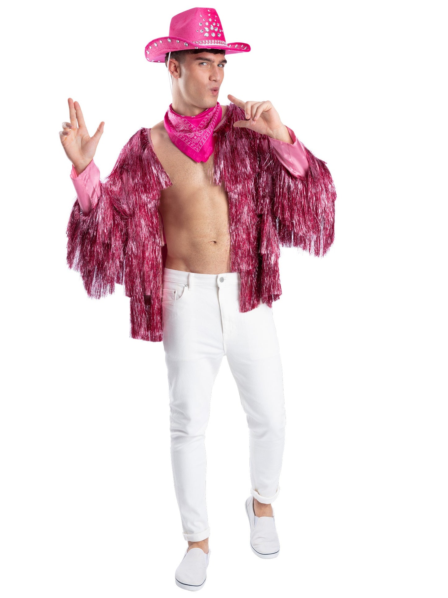 Fever Tinsel Festival Jacket, Pink  Wholesale