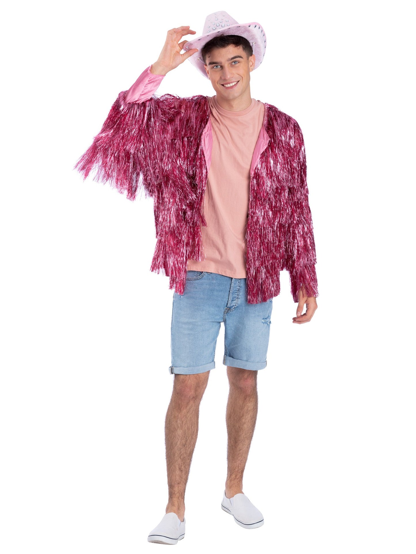 Fever Tinsel Festival Jacket, Pink  Wholesale