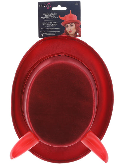 Fever Deluxe Red Devil Metallic Top Hat   Wholesale
