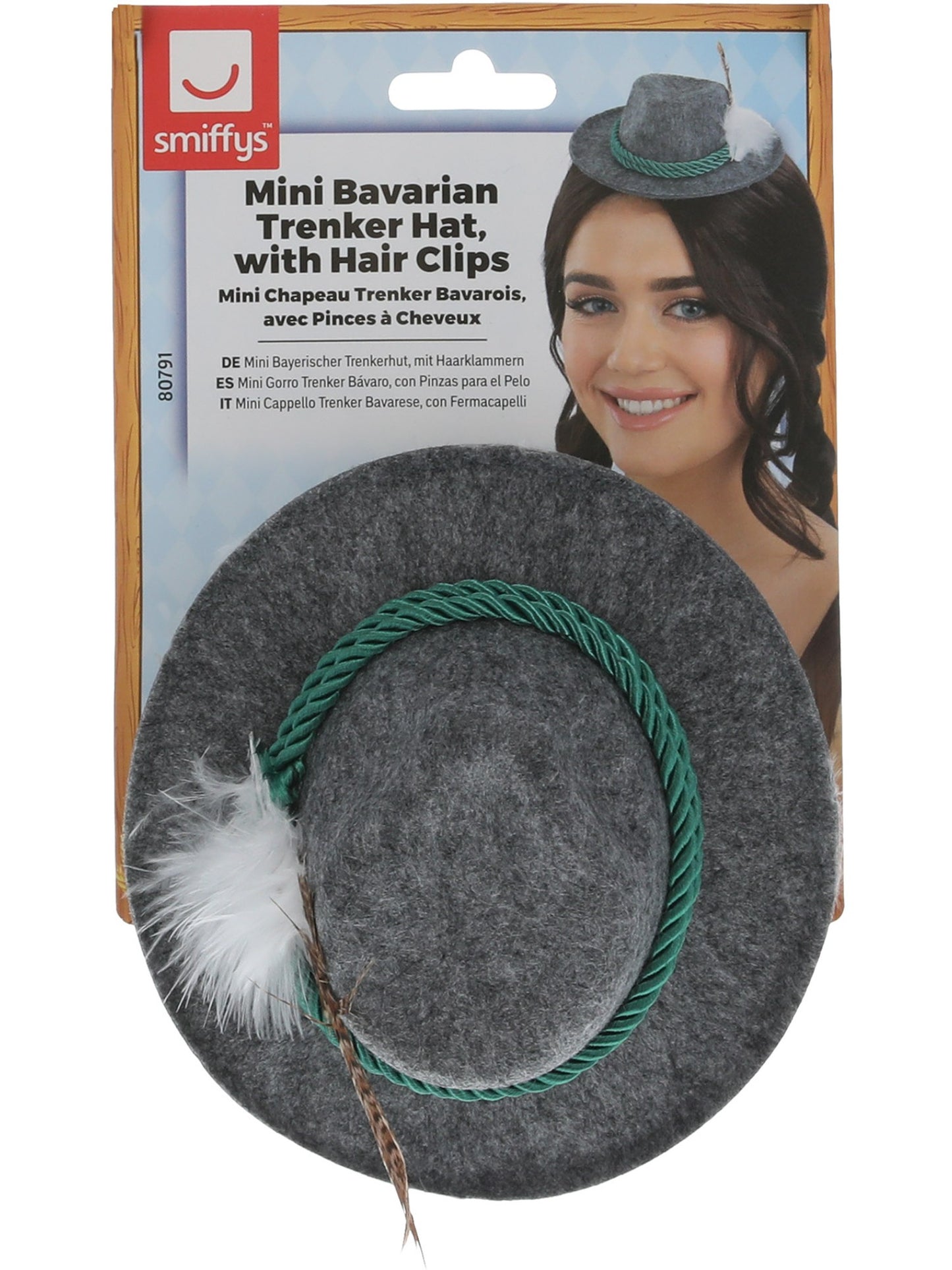 Mini Bavarian Trenker Hat, Grey  Wholesale