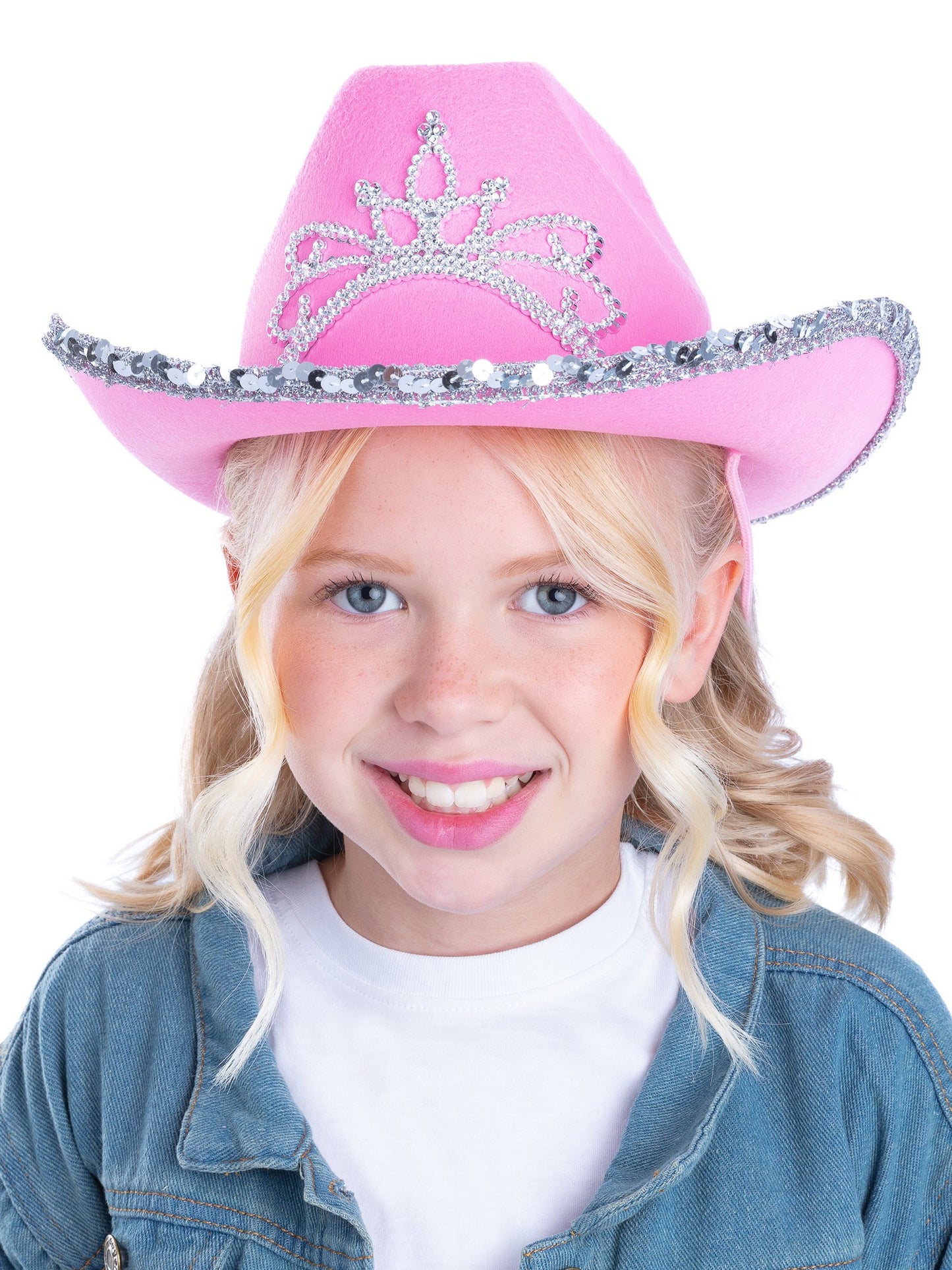 Girls Pink Tiara Cowboy Hat  Wholesale