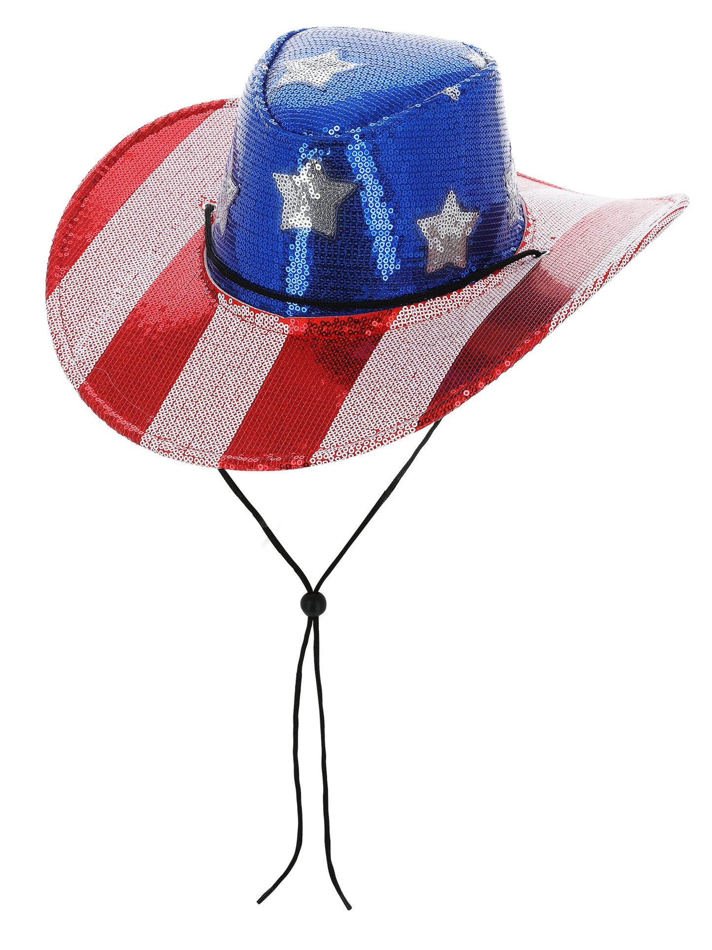 Sequin Stars & Stripes Cowboy Hat  Wholesale