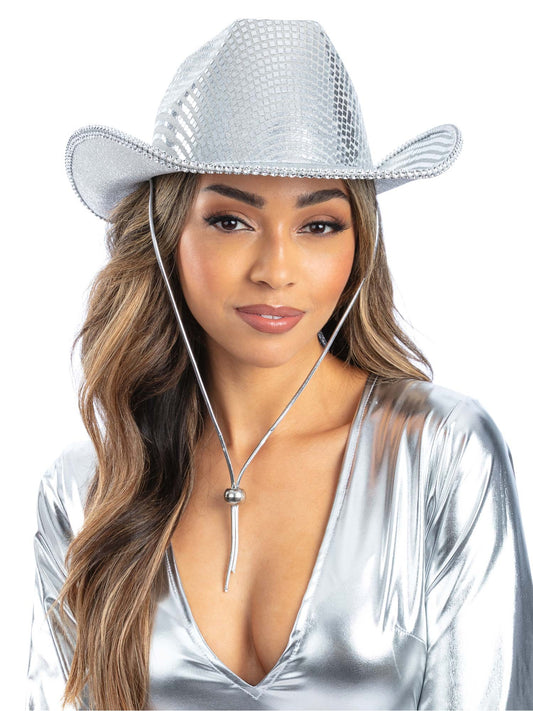 Silver Disco Ball Cowboy Hat  Wholesale