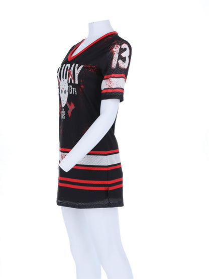 Friday the 13th, Damenkostüm, Bedrucktes Hockey-Kleid