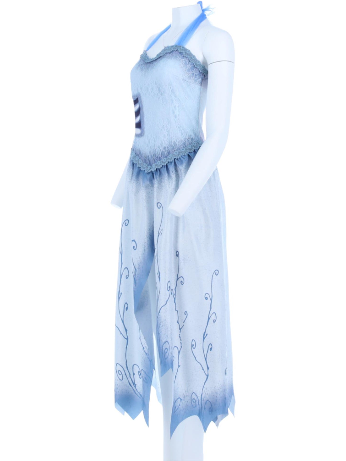 Corpse Bride, Emily-Kostüm, Kleid und Stirnband mit Schleier