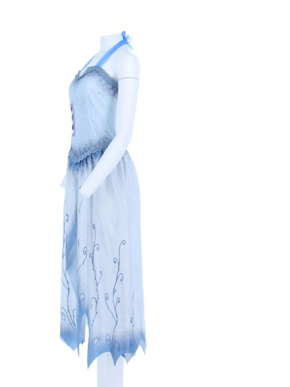 Corpse Bride, Emily-Kostüm, Kleid und Stirnband mit Schleier