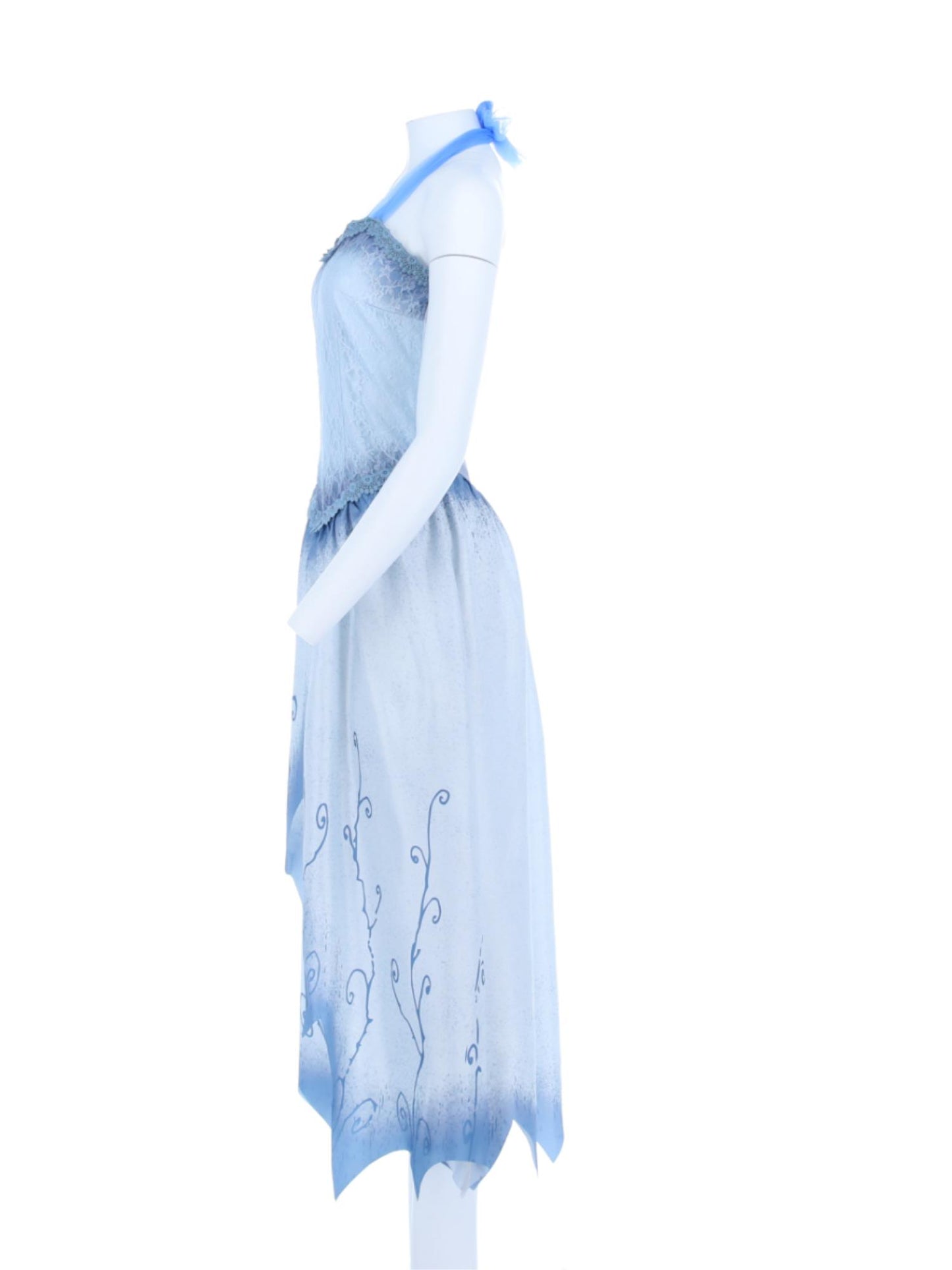 Corpse Bride, Emily-Kostüm, Kleid und Stirnband mit Schleier