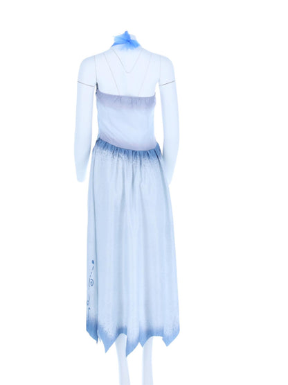 Corpse Bride, Emily-Kostüm, Kleid und Stirnband mit Schleier
