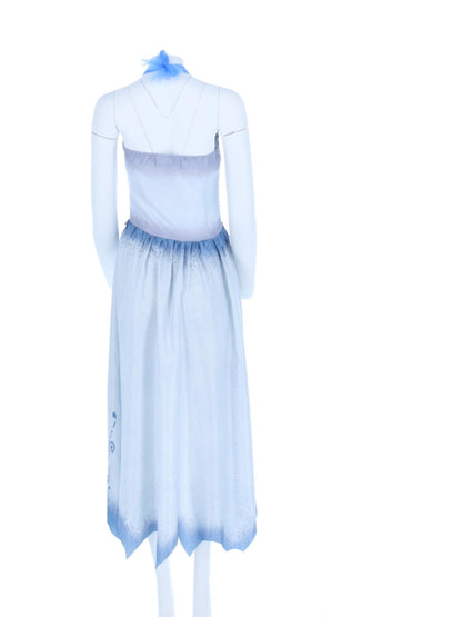 Corpse Bride, Emily-Kostüm, Kleid und Stirnband mit Schleier