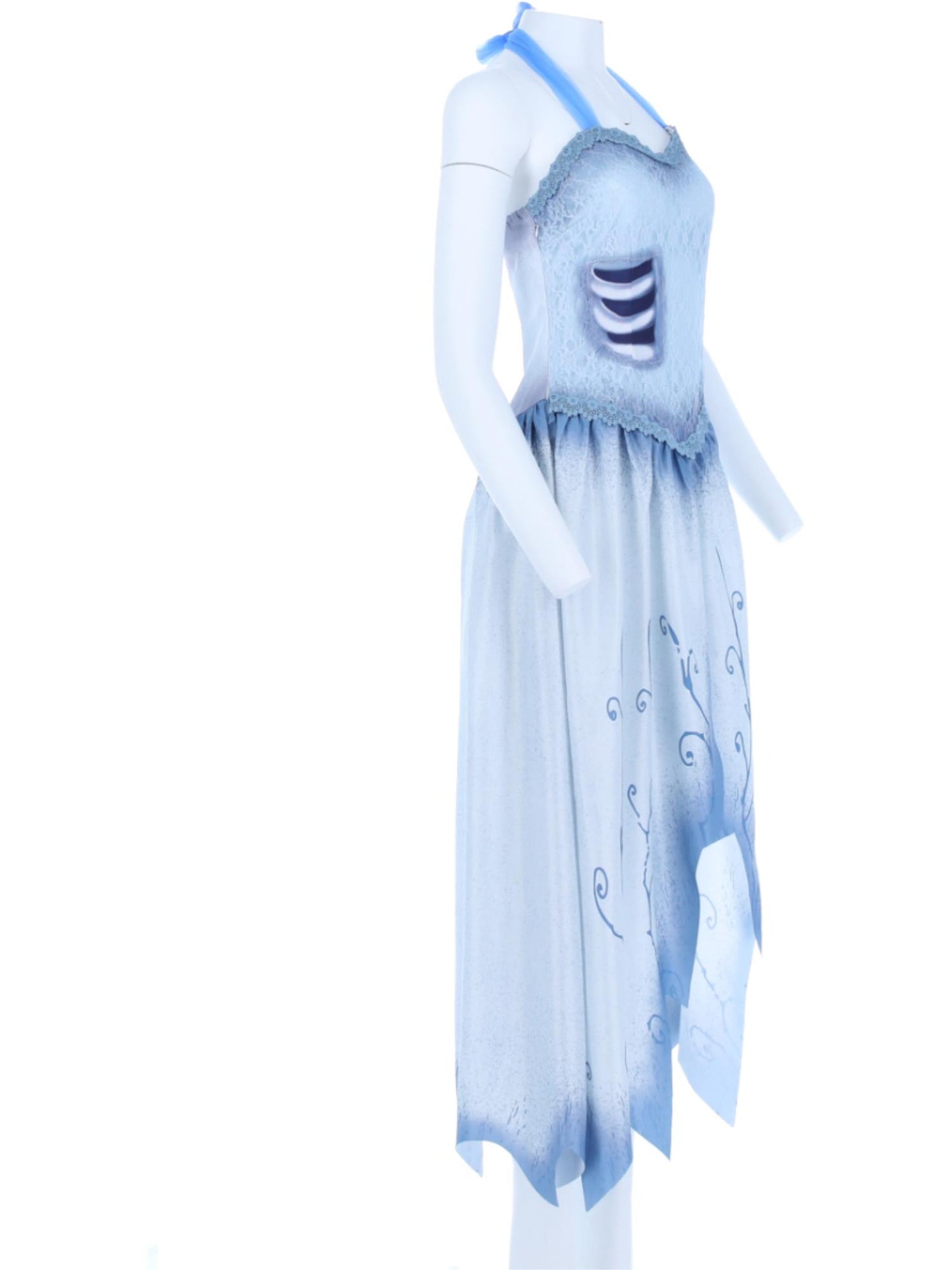 Corpse Bride, Emily-Kostüm, Kleid und Stirnband mit Schleier