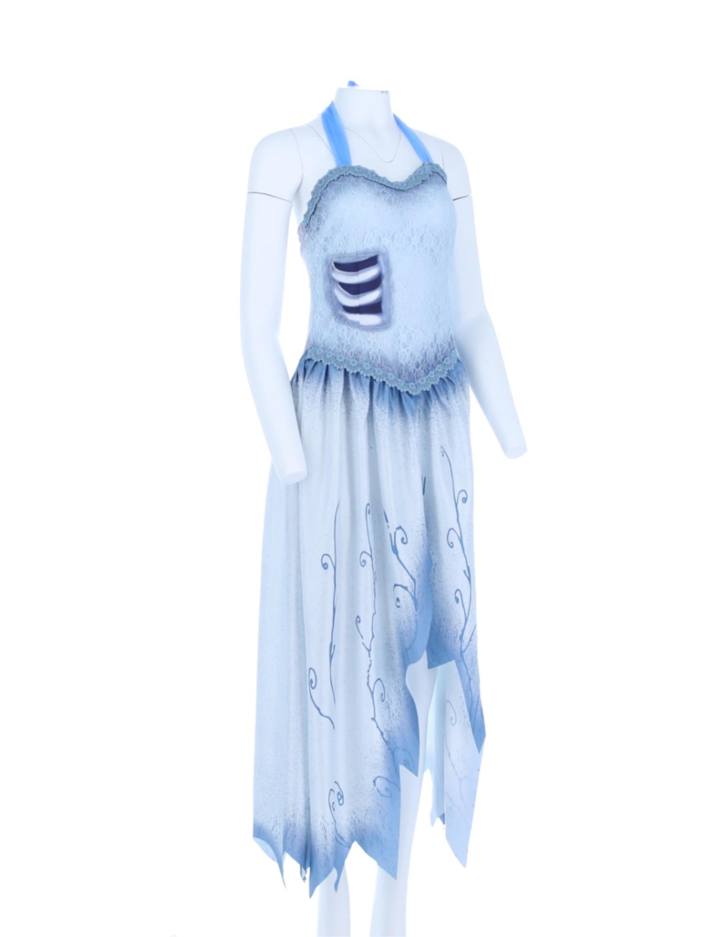 Corpse Bride, Emily-Kostüm, Kleid und Stirnband mit Schleier