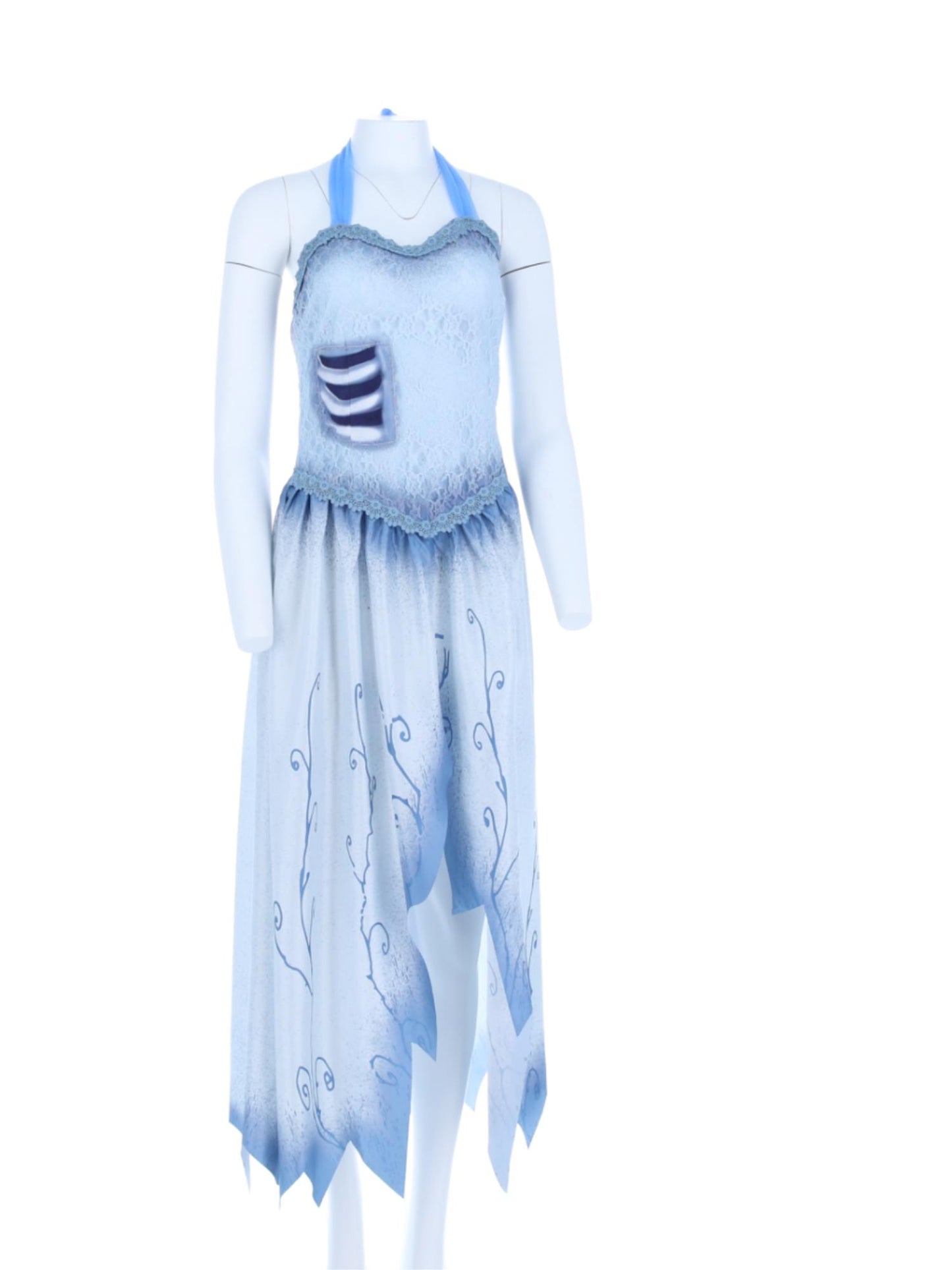 Corpse Bride, Emily-Kostüm, Kleid und Stirnband mit Schleier