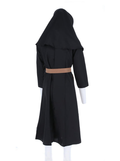 The Nun, Valek-Kostüm, Tracht, Kopfbedeckung, Gürtel, Kreuz-Halskette und Maske