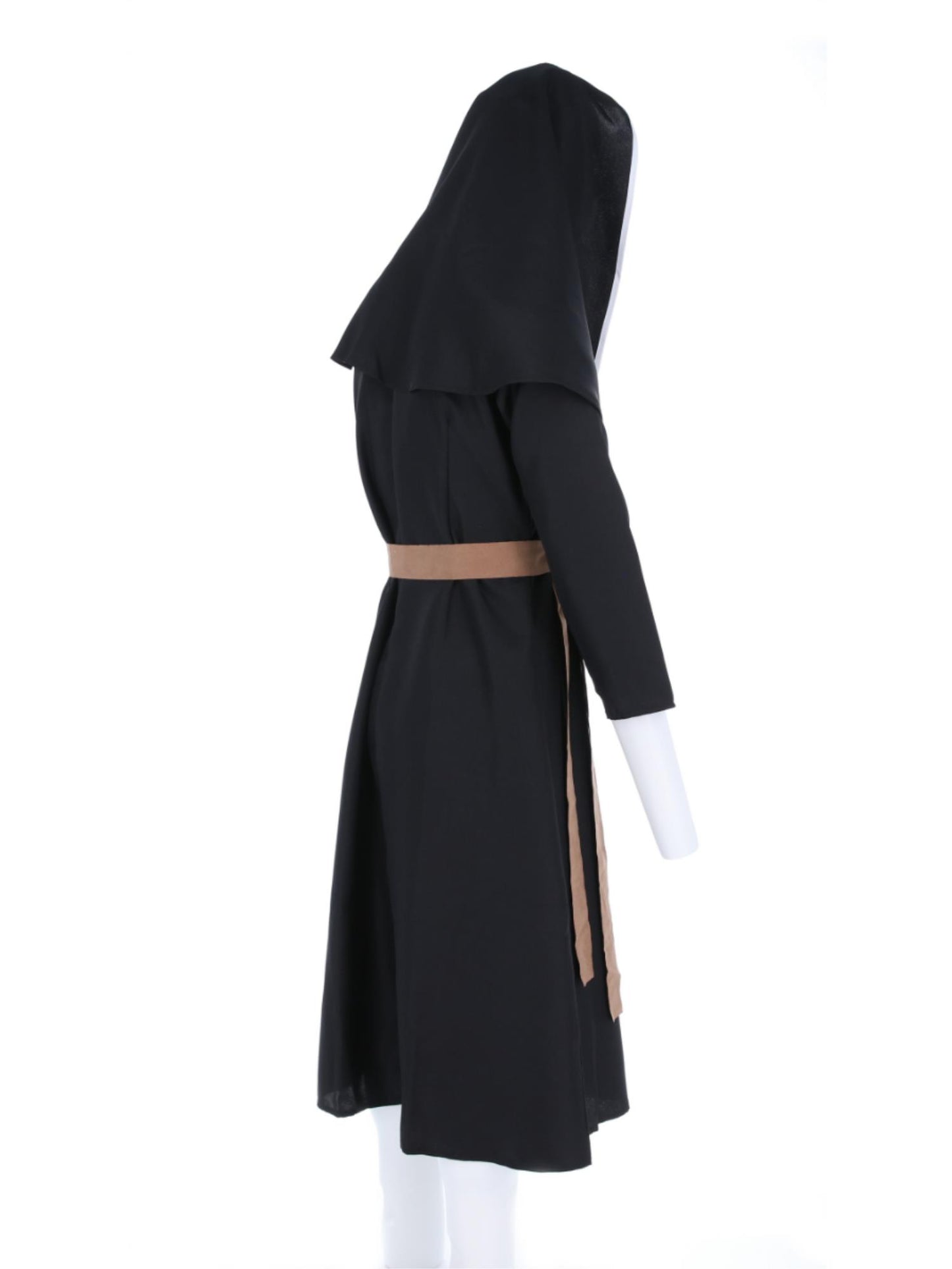 The Nun, Valek-Kostüm, Tracht, Kopfbedeckung, Gürtel, Kreuz-Halskette und Maske