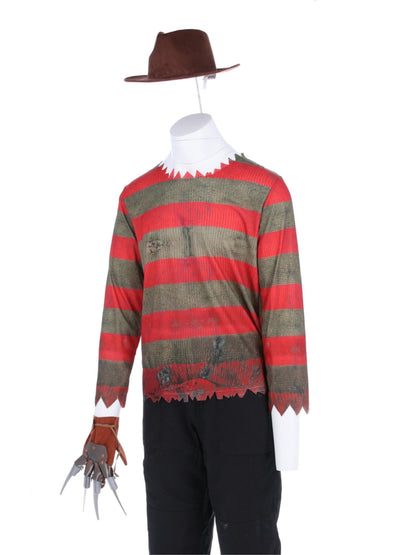 A Nightmare On Elm Street, Freddy Krueger, Kostüm, Bedrucktes Oberteil, Handschuh und Mütze