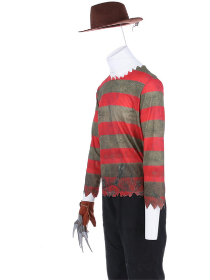 A Nightmare On Elm Street, Freddy Krueger, Kostüm, Bedrucktes Oberteil, Handschuh und Mütze