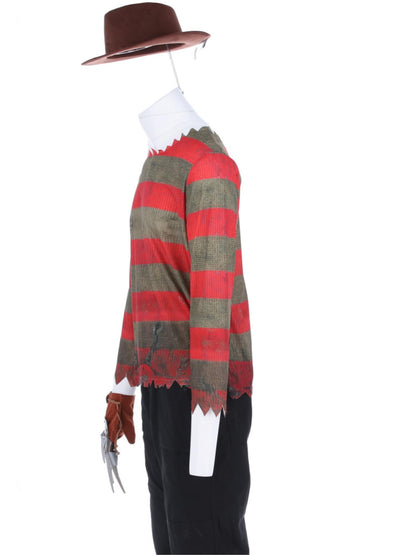 A Nightmare On Elm Street, Freddy Krueger, Kostüm, Bedrucktes Oberteil, Handschuh und Mütze