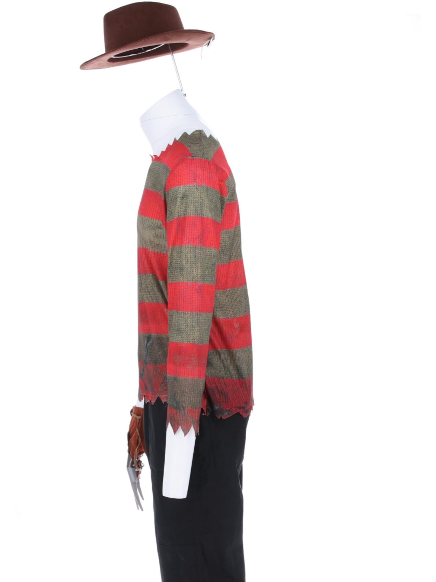 A Nightmare On Elm Street, Freddy Krueger, Kostüm, Bedrucktes Oberteil, Handschuh und Mütze